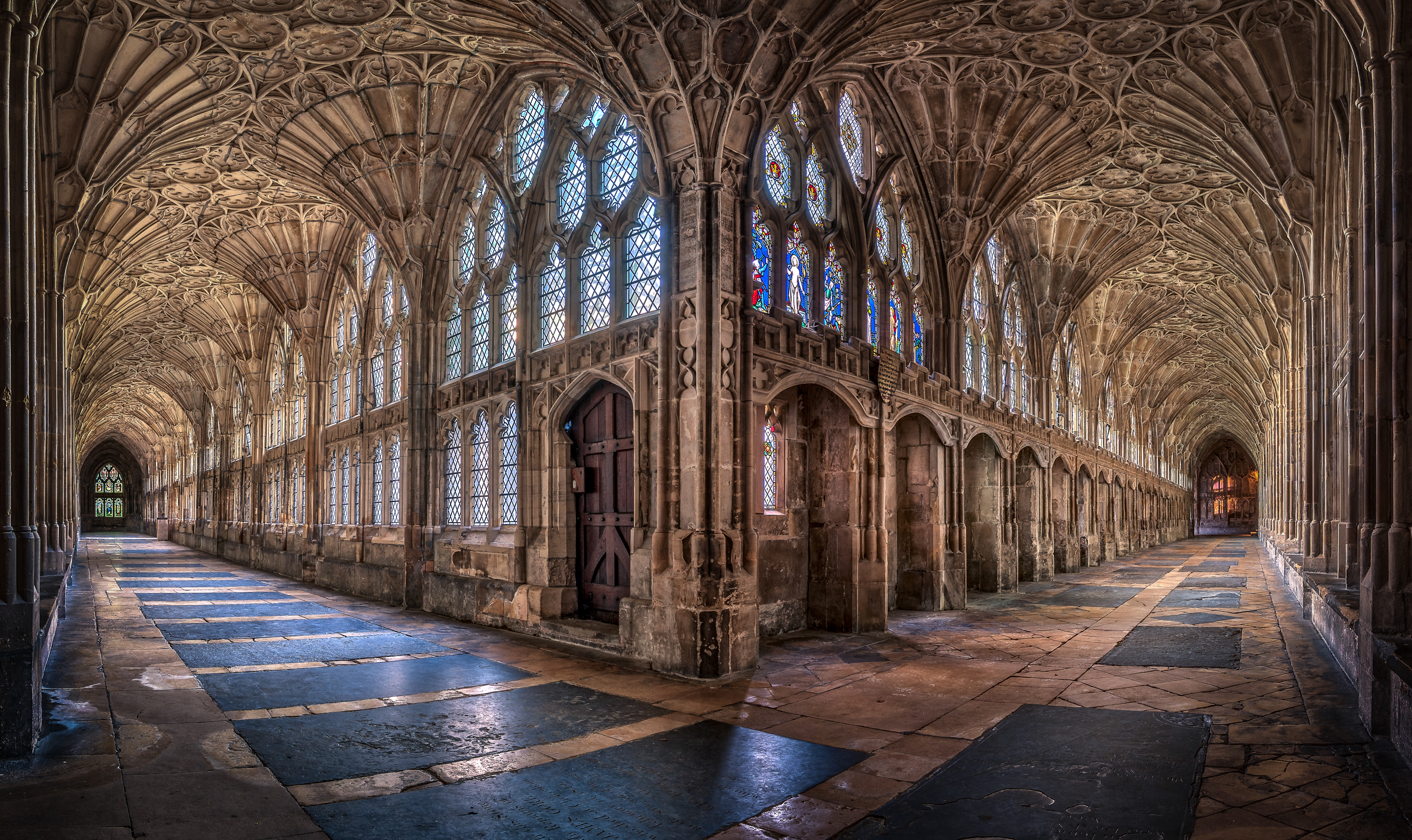 The Cloisters at Gloucester Cathedral by Christopher Cherrington